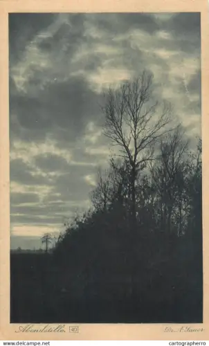 A5268 Abendstille signed by Dr. A. Sauer