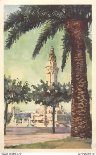 A5268 Portugal Lisbon Marquis de Pomba Monument Imperial Bilderwerk "Reise um die Welt" Postcard