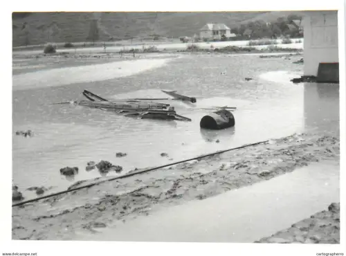 Romania flood disasters real photo (9 x 13 cm) inundatiile din Salaj 1970s