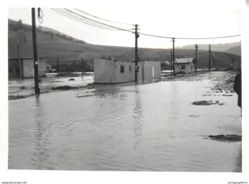 Romania flood disasters real photo (9 x 13 cm) inundatiile din Salaj 1970s