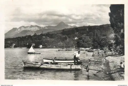 A5271 France Amphion les Bains (Hte Savoie) lake boating types and scenes