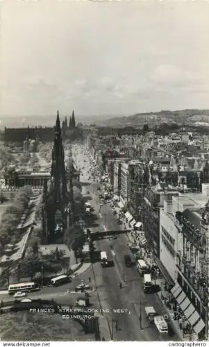 A5271 Scotland Edinburgh Princess Street looking west aerial aspect