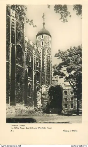 A5271 England Tower of London. East side view and Wardrobe Tower