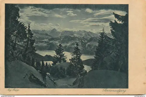 A5270 Sonnenaufgang Berge und See Landschaft art photo