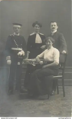 A5810 Anonymous persons souvenir vintage photographic postcard Willy Ortwein atelier Kitzingen a/Rhein