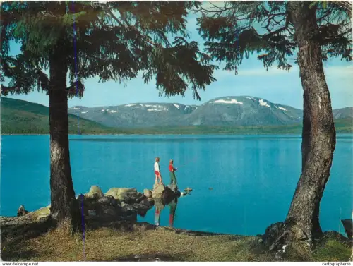 A5318 Norway Majavatn children fishing types and scenes