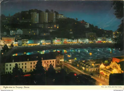 A5317 England Torquay Devon night panorama