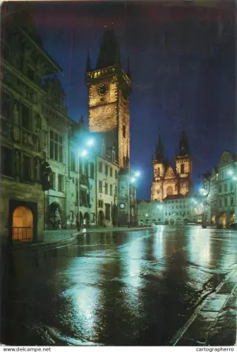A5317 Czech Republic Prague Old Town & Tyn Church night aspect