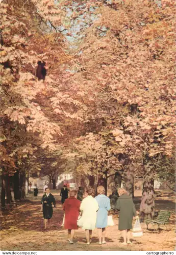 A5317 Poland Krakow park alley types and scenes autumn colours