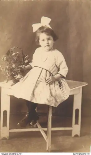 A5846 Souvenir vintage photographic postcard pretty girl portrait