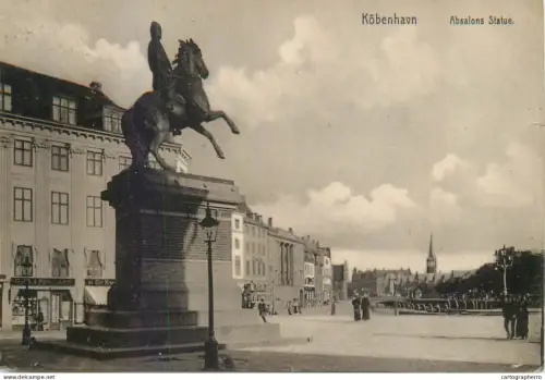 A5845 Denmark Copenhagen Absalons equestrian statue