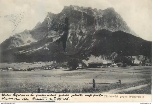 A5845 Ehrwald gegen Wetterstein 1906
