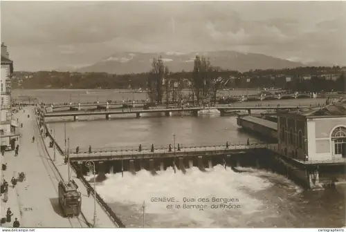 A5330 Switzerland Geneve Quai des Bergues et le Barrage du Rhone