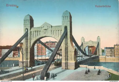 A5821 Wrocław Breslau Kaiserbrucke 1914