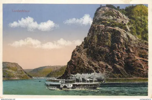 A5821 Loreleyfelsen Dampfer