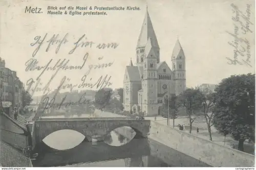 A5820 Metz cpa eglise protestante 1906