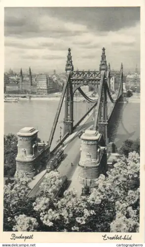 A5813 Hungary Budapest Erzsebet hid pont Brucke Danube Bridge