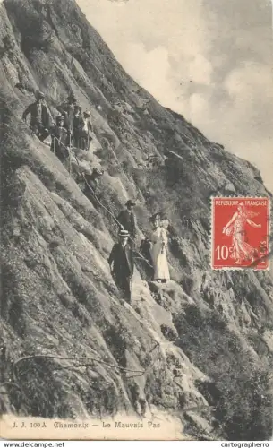 A5849 Chamonix-Mont-Blanc le mauvais pas cpa