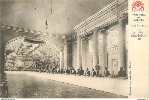 A5849 Bruxelles Park Royal de Laeken les serres le buffet du garden party