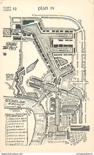 A5848 Belgium mal card bridges plan IV