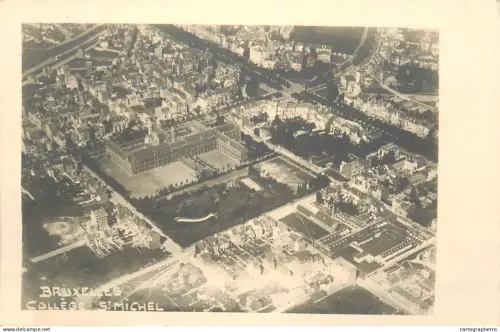 A5848 Bruxelles college st michel carte foto aerienne
