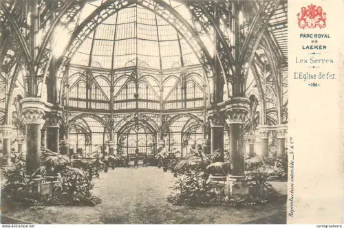 A5848 Bruxelles Park Royal de Laeken les serres eglise de fer