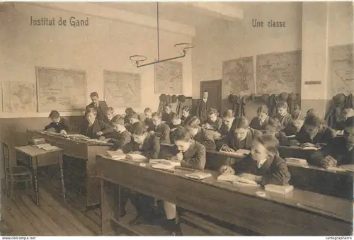 A5848 Belgium Institut Gand une classe cpa