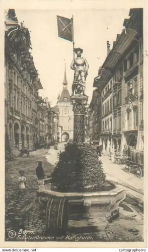 A5848 Suisse Bern Schutzenbrunnen mit Kafigturm 1923
