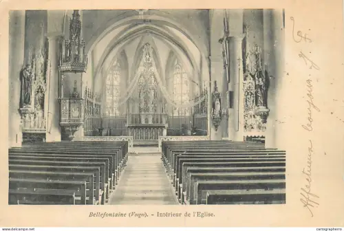 A5848 France Bellefontaine eglise interieur cpa