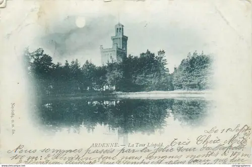 A5848 Belgique Ardenne tour Leopold cpa 1899