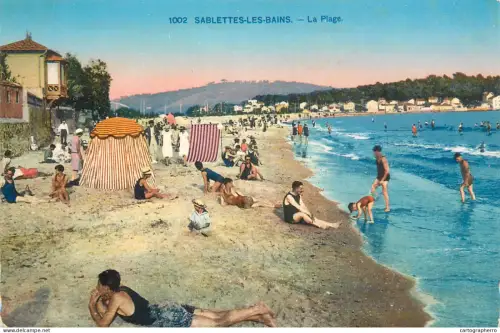 A5848 France Sablettes les Bains la plage cpa