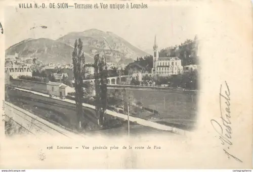 A5848 France Lourdes vue unique cpa 1902