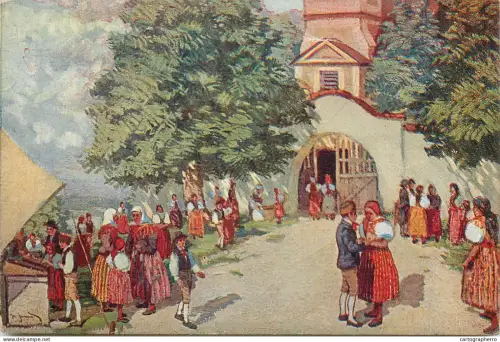 A5812 Czech folk types Josef Strnad - Pout` na Chodsku