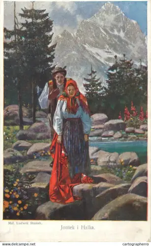 A5812 Polish types folk costumes Ludwik Stasiak - Jontek i Halka