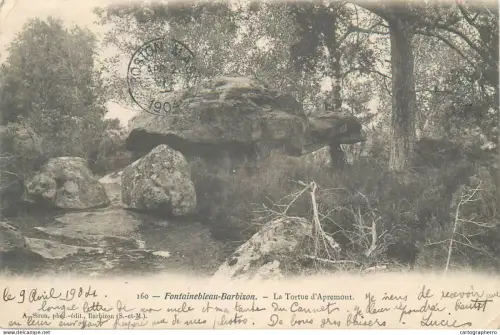 A5853 La Tortue d`Apremont Fontainebleau-Barbizon cpa 1904