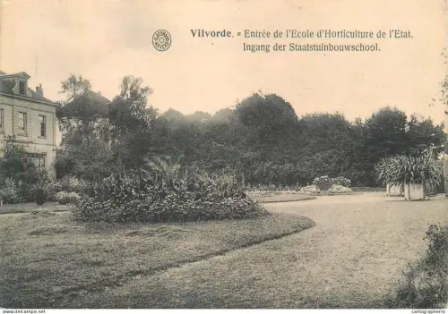 A5853 Vilvoorde entree ecole horticulture cpa