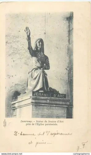 A5853 Domrémy statue Jeanne d`Arc cpa