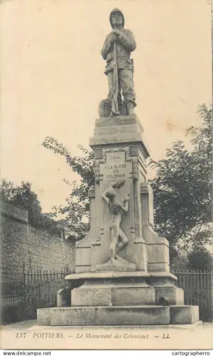 A5853 Poitiers monument des Coloniaux cpa