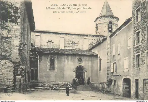 A5853 Langogne eglise cpa