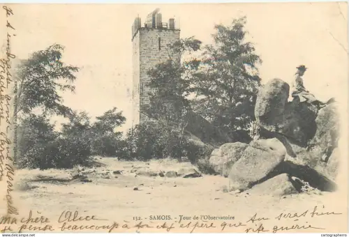 A5853 Samois tour observatoire cpa