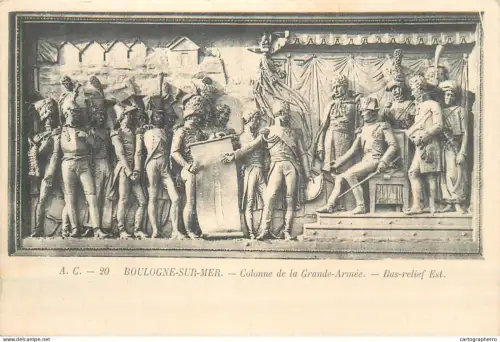 A5851 Boulogne sur Mer colonne de la Grande-Armee bas-relief est cpa