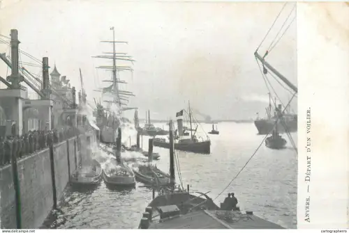 A5851 Anvers depart d`un voilier