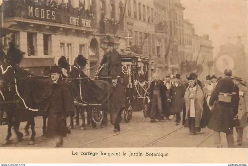 A5851 Brussels funeral of King Leopold II of Belgium Bruxelles la cortege longeant le Jardin Botanique