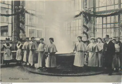 A5851 Karlsbad Sprudel AK 1910
