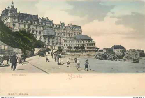 A5866 France Biarritz hotel casino cpa