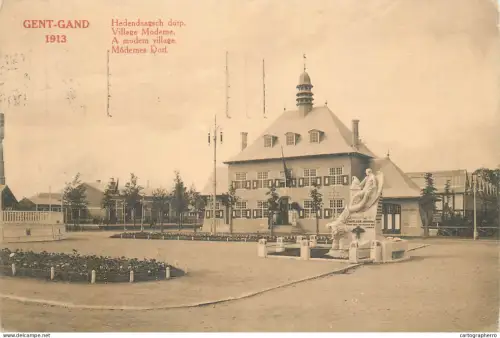 A5866 Belgium Gent a modern village 1913 exposition