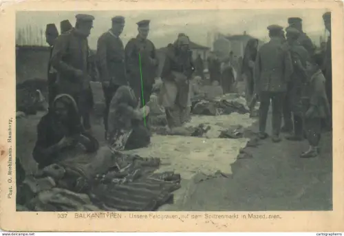 A5866 Balcan Typen unsere feldgrauen auf dem Spitzenmarkt in Mazedonien