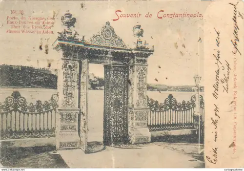 A5864 Constantinople porte de kiosque des eaux-douces en Asie 1899