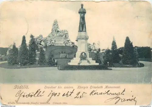 A5864 Godollo Erzsebet kir. szobra 1901