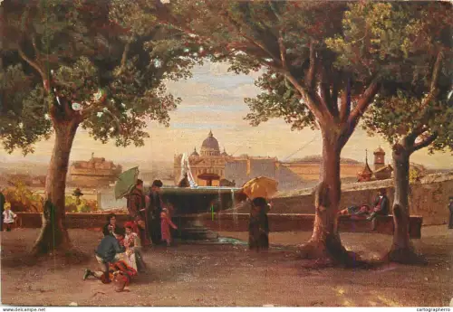 A5336 Italy Roma Blick vom Monte Pincio aus auf St Peter mit Vatican